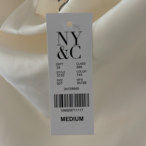 NWT - NY&Co - Strapless Cowl Neck Satin Maxi Dress - Sz M - Picture 6 of 6